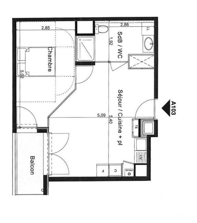 Appartement F2 à vendre - 2 pièces - 42.19 m2 - DAMMARTIN EN GOELE - 77 - ILE-DE-FRANCE - Century 21 Gp Immobilier