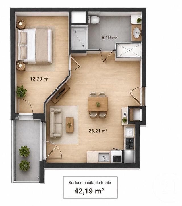 Appartement F2 à vendre DAMMARTIN EN GOELE